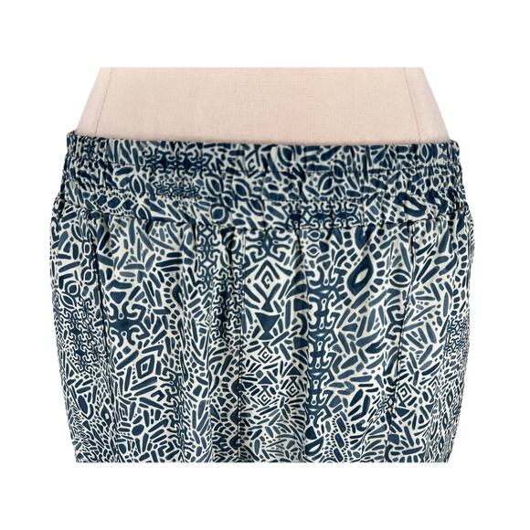 Women's Blue Patterned Wide Leg Pants - Picture 3 of 11